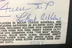Hank Aaron Willie Mays Musial Brock Kaline +5 Signed Gateway Stamp Envelope