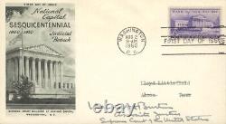 Harold H. Burton First Day Cover Signed