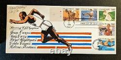 Honoring US Olympians Goldberg Hand Painted Cover FDC 1 of 80