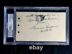 Honus Wagner Signed 1944 Psa/dna Certified Autograph Hof Pirates Gpc Postcard