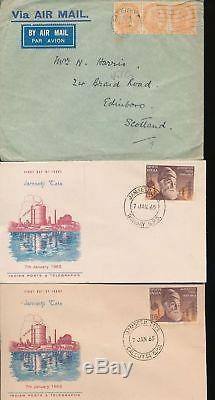 INDIA Large OLD/Modern Covers Cards FDC Airletters+Info. (2500+)26kg ALB231