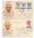 India 1948 Gandhi First Day Cover With Bombay Cds And Calcutta Cds