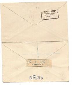 India 1948 Gandhi First Day Cover With Bombay Cds And Calcutta Cds