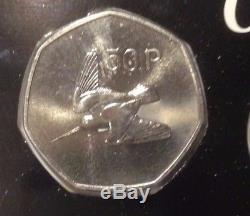Ireland Rare 1986 50p Rare Decimal Irish Coin FDC GEM++