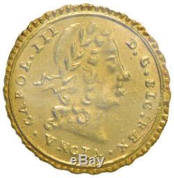 Italia / Italy Palermo Carlo III d'Asburgo Oncia 1734 -FDC ECCEZ. Cavaliere