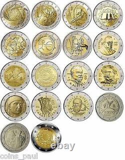 Italy 2 euro 18 coins 2004 2015, UNC Italie Italia Italien FDC