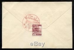 JAPAN #'s 313 314 on Karl Lewis Hand Painted First Day Cover / FDC to USA 1940