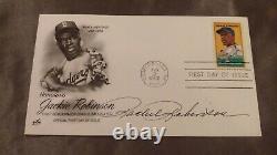 Jackie Robinson Stamp 1st Day Of Issue Baseball Cachet Signed By Rachel Robinson