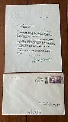 James A Farley Us Postmaster General Signed Letter With Mother's Day Fdc L1502d