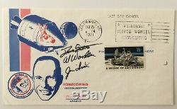 Jim Irwin Dave Scott Al Worden Apollo 15 Signed First Day Cover Full JSA Letter