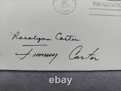 Jimmy Carter & Rosalynn Signed Inauguration First Day Cover Full Signature RARE