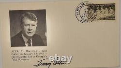 Jimmy Carter Signed 1971 Inauguration First Day Cover Full Signature RARE POTUS