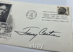 Jimmy Carter Signed FDR 1966 First Day Cover RARE POTUS Auto Full Signature