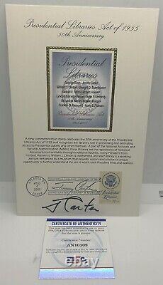 Jimmy Carter Signed Presidential Libraries Act First Day Cover PSA/DNA COA