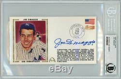 Joe DiMaggio Autographed Signed First Day Cover Yankees Beckett 10983333