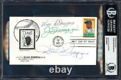 Joe DiMaggio & Brothers Autographed First Day Cover Beckett 11628551