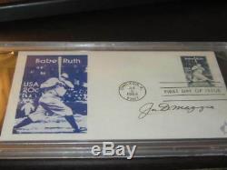 Joe DiMaggio New York Yankees Baseball Autographed First Day Cover PSA Slabbed