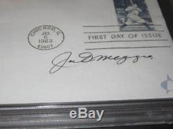 Joe DiMaggio New York Yankees Baseball Autographed First Day Cover PSA Slabbed