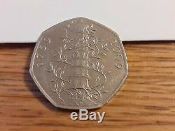 KEW GARDENS 50p coin 2009 Genuine, With Kew Gardens 1990 First Day Cover Stamps