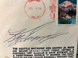 Ken Griffey Jr Signed First Day Cover FDC 1989 Baseball Envelope Cachet JSA