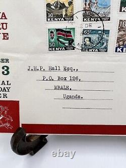 Kenya 1963 Full Stamps Set on First Day Cover Envelope, Kenya Uhuru Issue