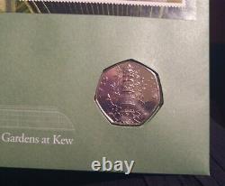 Kew Gardens 2009 50p Coin BU In Royal Mint First Day Cover Very Rare