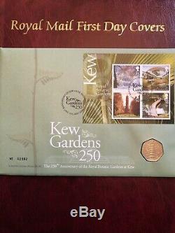 Kew Gardens 2009 Fdc With Unc 50 Pence Coin