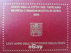 L399 VATICANO Giovanni Paolo II 2 EURO 2004 Città Stato FDC confezione ufficiale