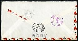 Liberia Stamps # C77 First Day Cover Rarity On Cover Registered Back Stamped