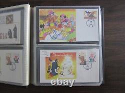 Lot Of 56 First Day Covers (disney Cachet) 1993-2004 (showgard Album Included)