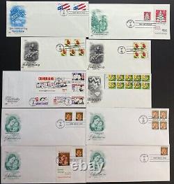 Lot of 160+ Oversized Artcraft cachet First Day covers many varieties, Panes, Bl