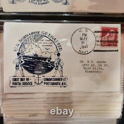 Lot of 20 A. N. C. S US Navy Submarine First Day Cover FDC1940-1941
