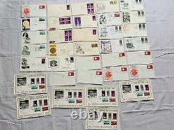 Lot of 35 World's Fair Stamp Covers First Day of Issue 1939- 1980