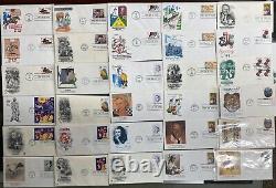 Lot of 520+ mixed cachet First Day covers mostly 1990's 15 Hand Colored, PNC & m