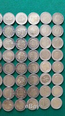 Lotto N° 128 Monete Da 2 Euro Commemorative Rare Fdc/ Unc Collezione Privata