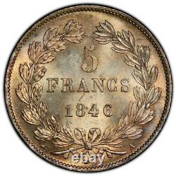 Louis-Philippe 5 Francs 1846 Paris Splendide à FDC Brillant de frappe