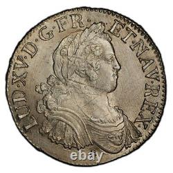 Louis XV Ecu Aux 8 L 1725 Riom FDC PCGS MS64 monnaie rarissime