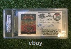 MARK McGWIRE JOSE CANSECO 1989 World Series Game 1 Signed First Day Cover PSA