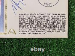 MAURY WILLS LA Dodgers 100SB 25th Anniver SIGNED First Day Cover Envelope JSA