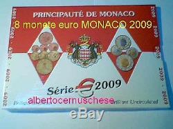 MONACO 8 monete 3,88 EURO 2009 fdc ORIGINALE Albert Alberto Monako