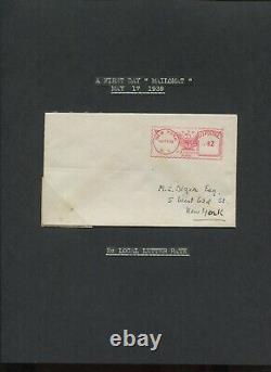 Mailomat Exhibit Pages With 9 First Day Covers May 17 1939 With Various Services