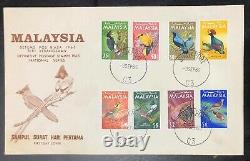 Malaya Malaysia 1965 Birds complete set on unaddress FDC with Singapore pmk