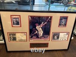 Mark Mcgwire First Day Cover 26 x16 Signed record breaker picture Framed