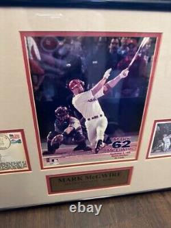 Mark Mcgwire First Day Cover 26 x16 Signed record breaker picture Framed