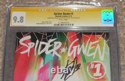 Marvel Comics Spider-Gwen 1 CGC 9.8 Stan Lee 1st Day Signed Rodriguez Cover