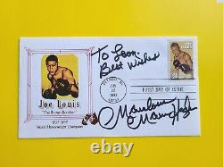 Marvin Hagler Boxer Marvelous Marvin! Signed Joe Lewis postal FDC RARE