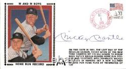 Mickey Mantle Signed Autographed First Day Cover New York Yankees BAS A27326
