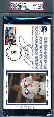 Mike Piazza PSA DNA Slabbed Signed 1993 FDC Cache Autograph