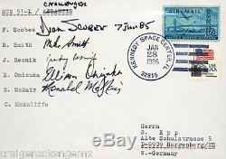 Mike Smith Reznik Scobee McNair STS 51 L Challenger Crew Signed x5 FDC PSA/DNA
