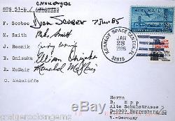 Mike Smith Reznik Scobee McNair STS 51 L Challenger Crew Signed x5 FDC PSA/DNA